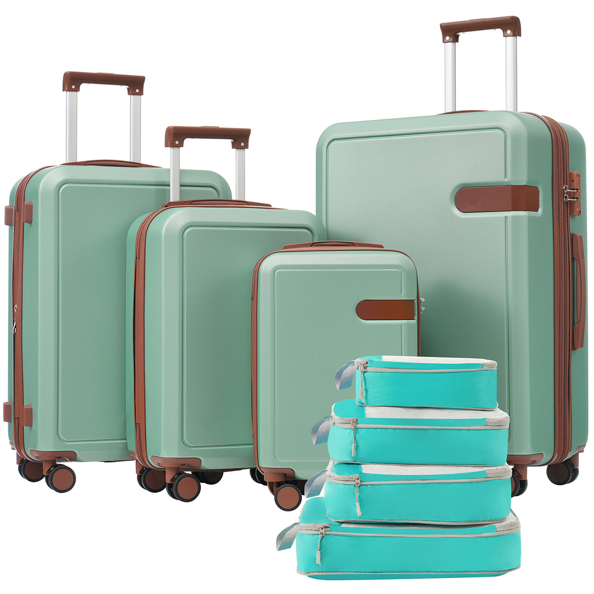 4-Piece-Luggage-Set-with-Compression-Packing-Cubes-for-Suitcase-Expanable-Spinner-Wheels-Lightweight-Suitcase-with-TSA-Lock-16-IN+20IN+24IN+28IN-Luggage