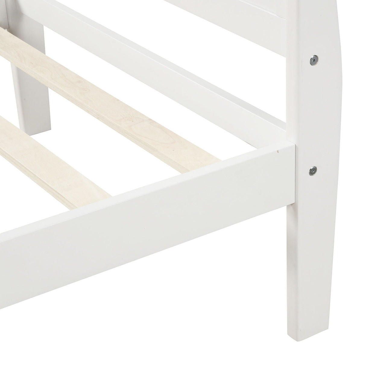 Platform Bed Frame Mattress Foundation Sleigh Bed With Headboard / Footboard / Wood Slat Suppor