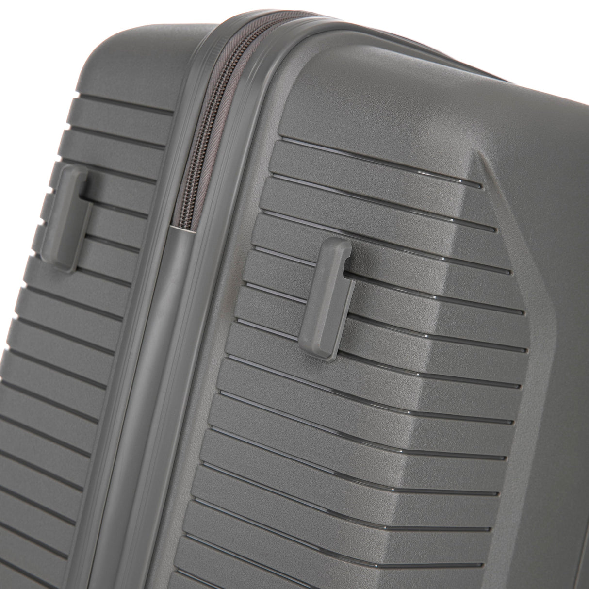 3-Piece PP Spinner Wheel Luggage Set 20'/24'/28' Silver Grey