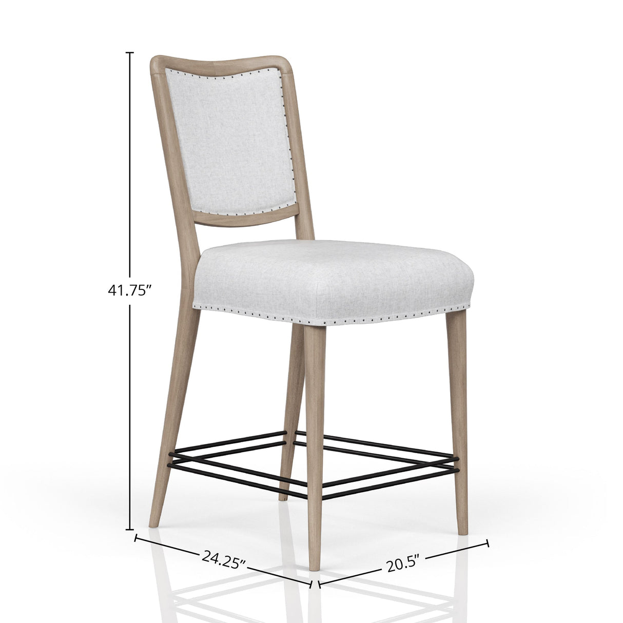 Counter Stool in Sand Colored Finish, Set of 2