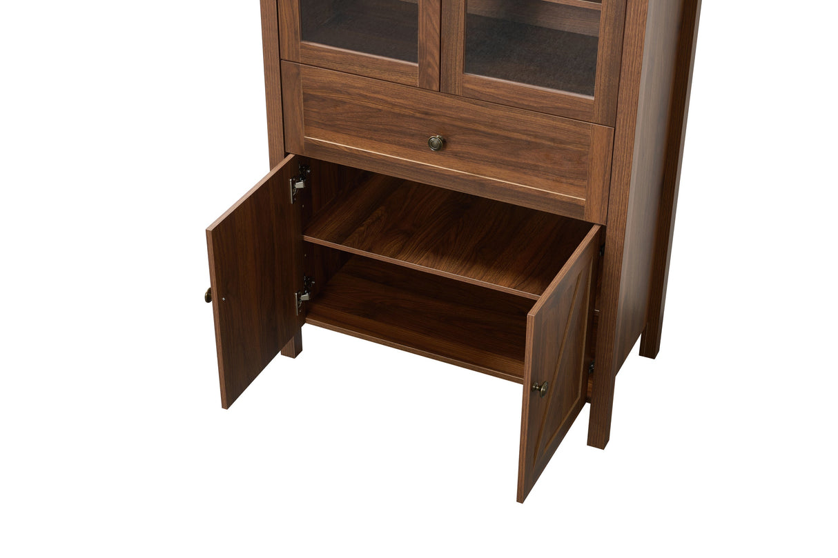 Dome Walnut Cabinet with Large Storage Space