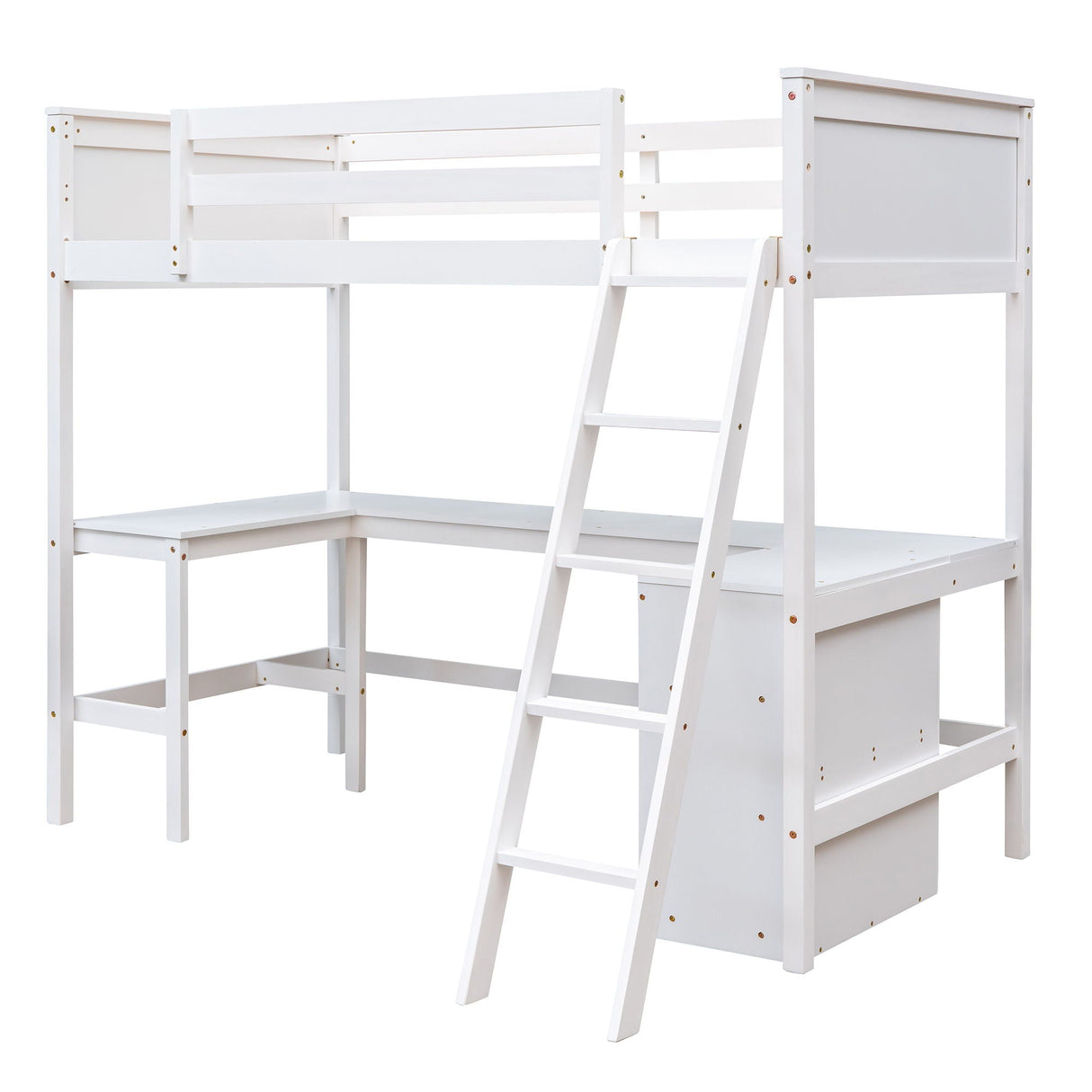 Loft Bed With Shelves With Desk