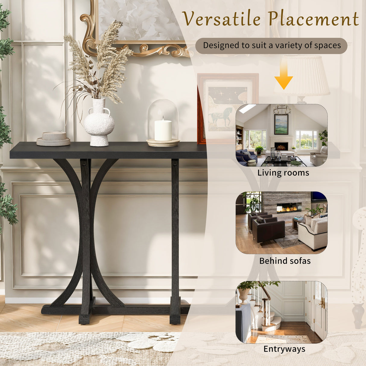 U-Style 59.8'' Wooden Console Table