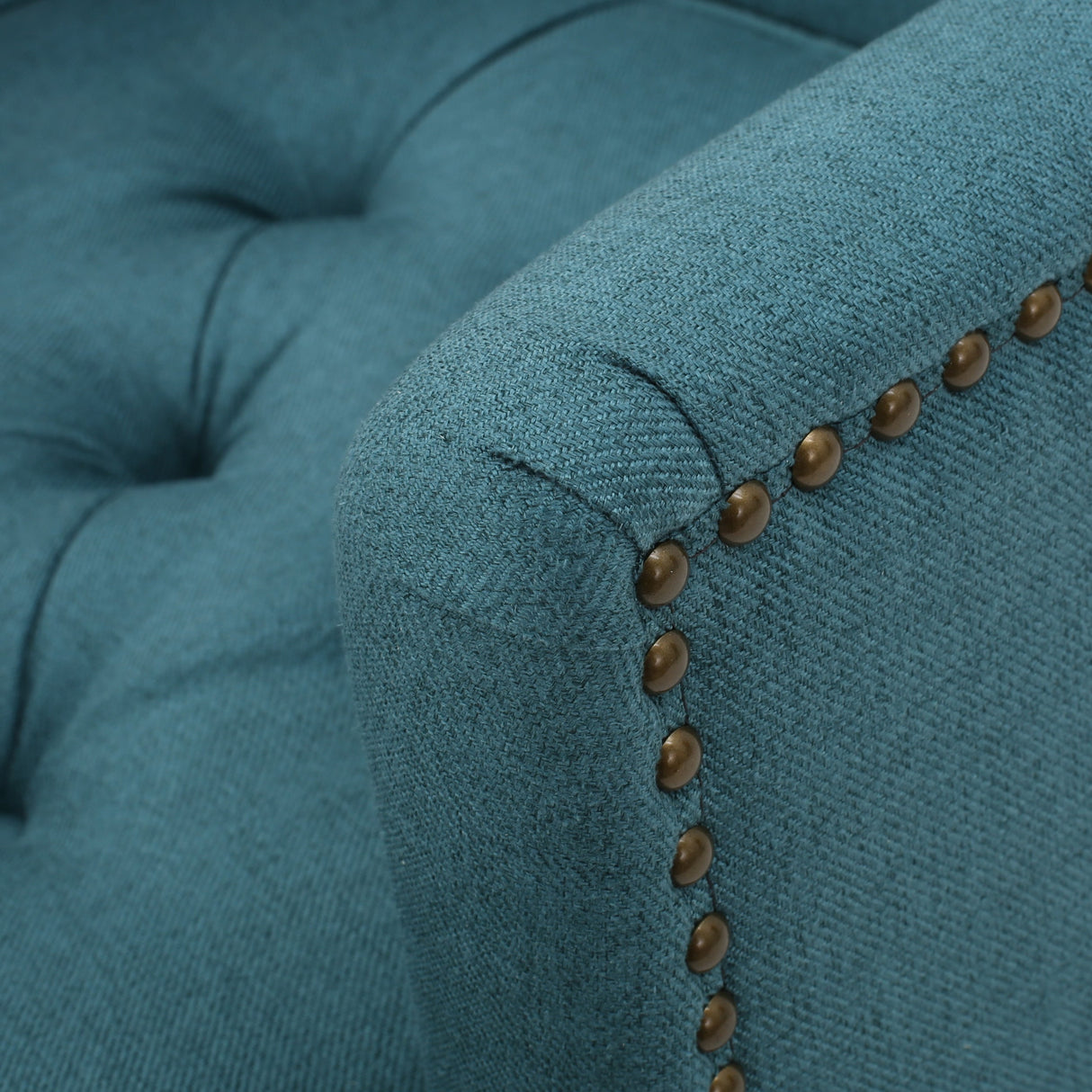 Harrison Tufted Club Chair with Plush Cushion and Studded Trim