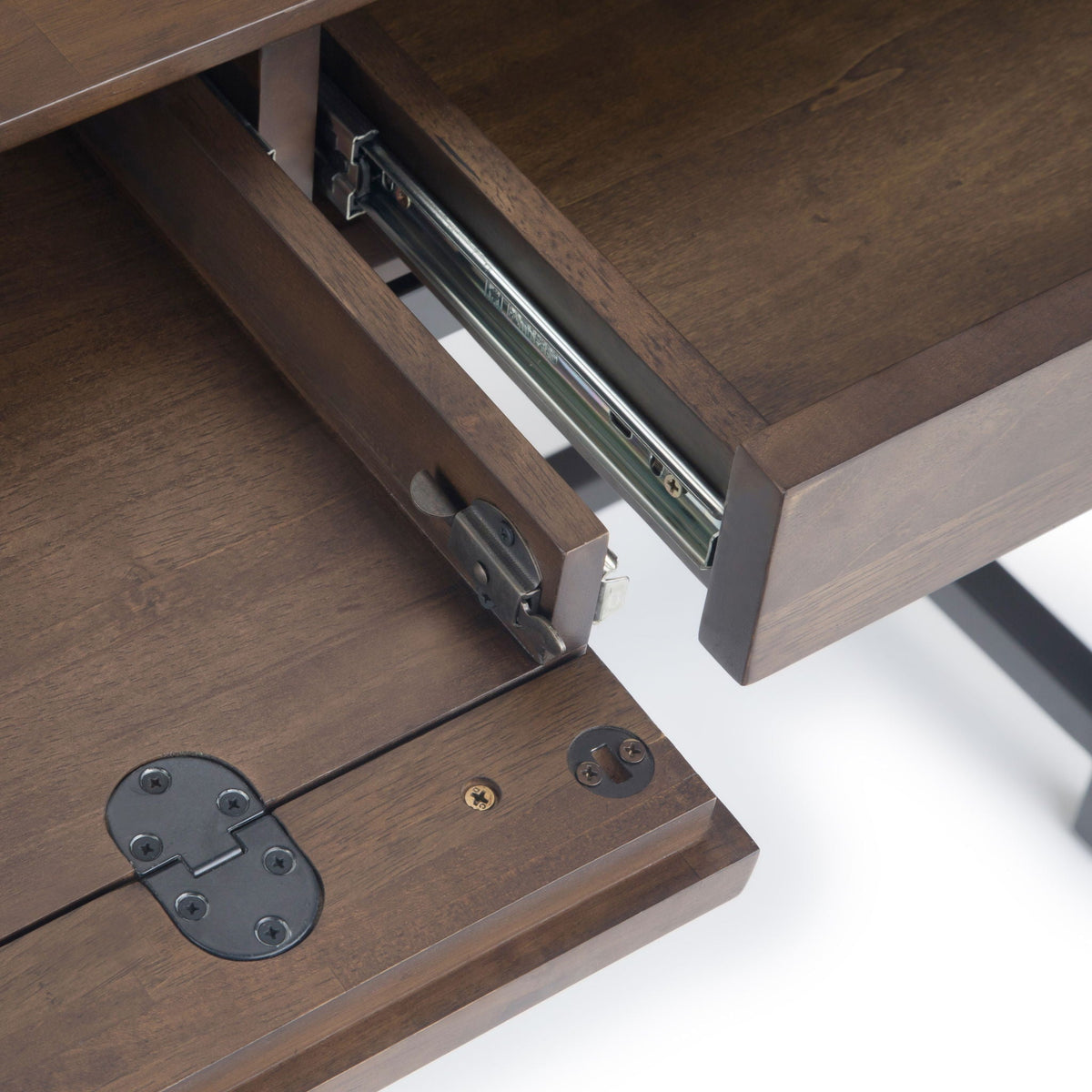 Mid Century Wide Writing Desk with Three Drawers - Multiple Colors