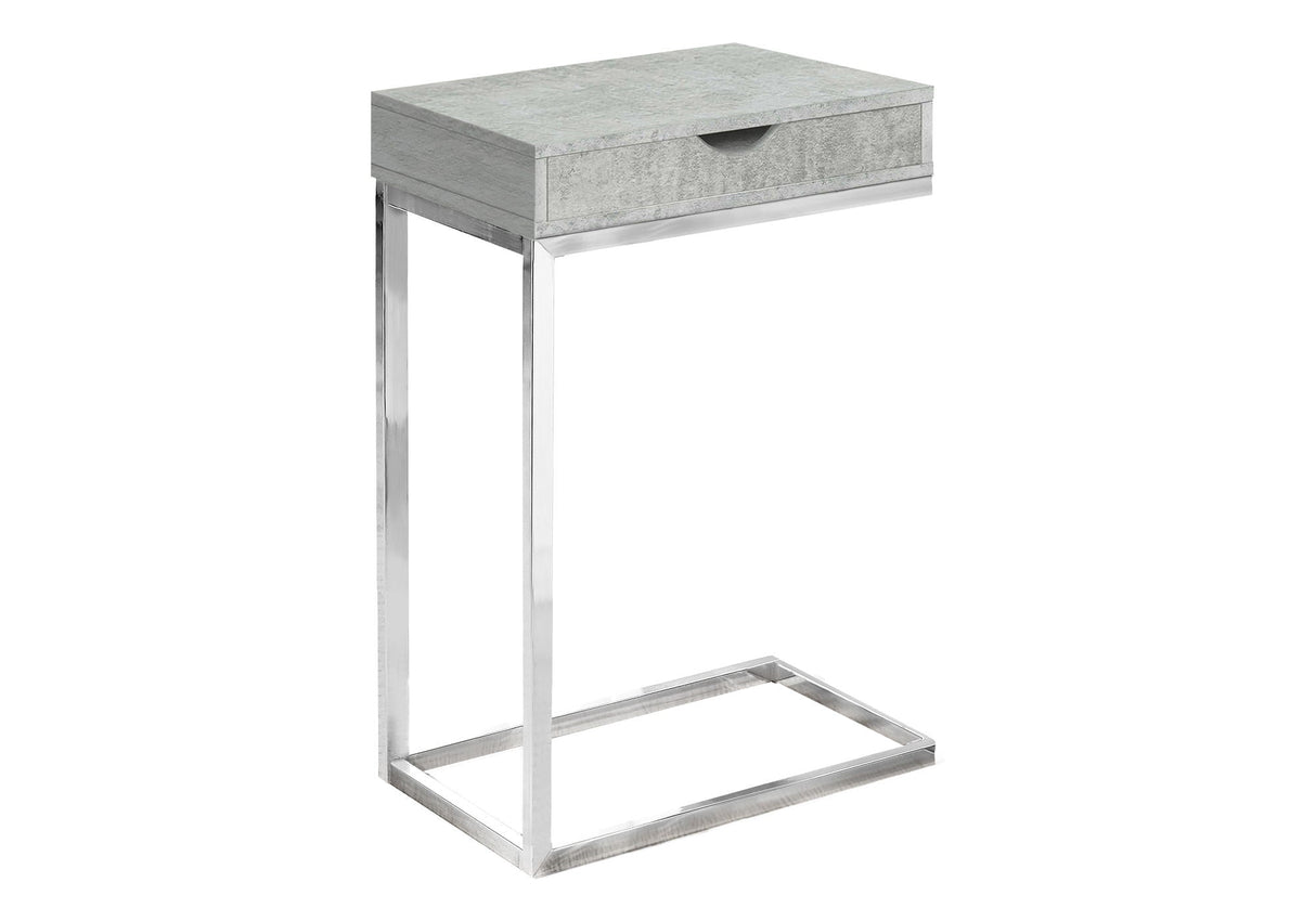 Accent Table, C-Shaped Contemporary Elegant Design