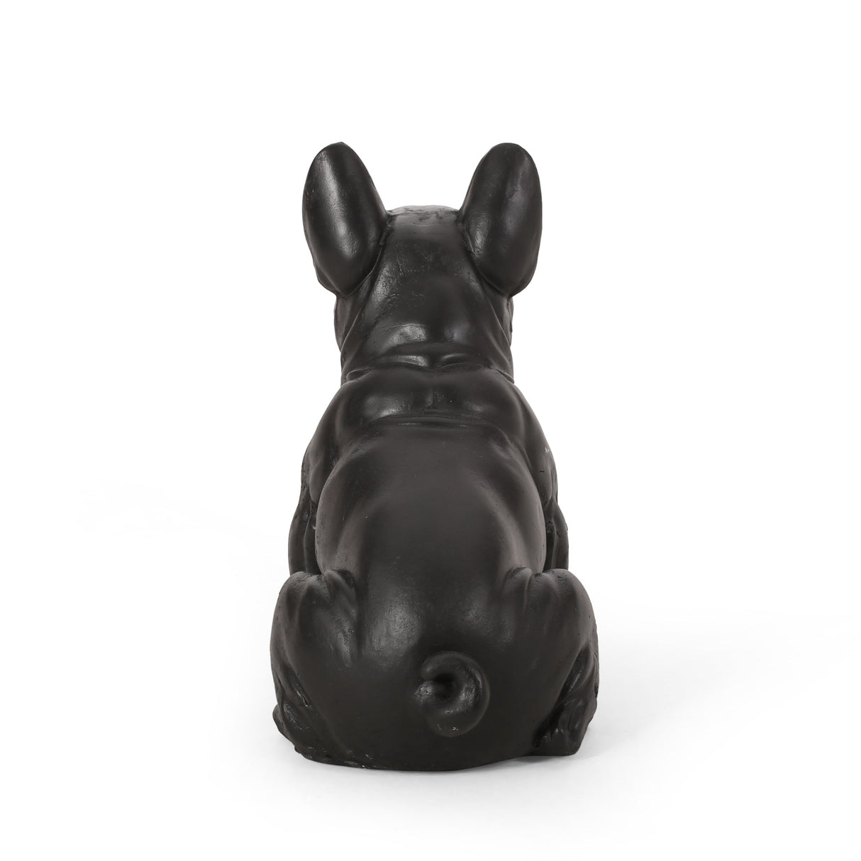 Dog Garden Sculpture, Outdoor French Bulldog Garden Statue, Matte Black