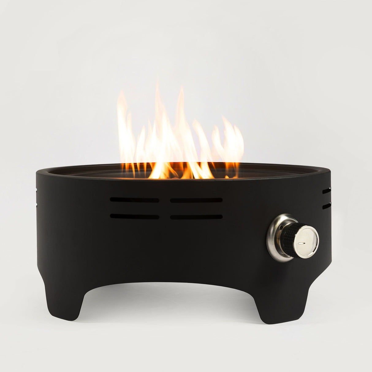 15" Propane Tabletop Gas Fire Pit, 40000 Btu Round Steel - Black