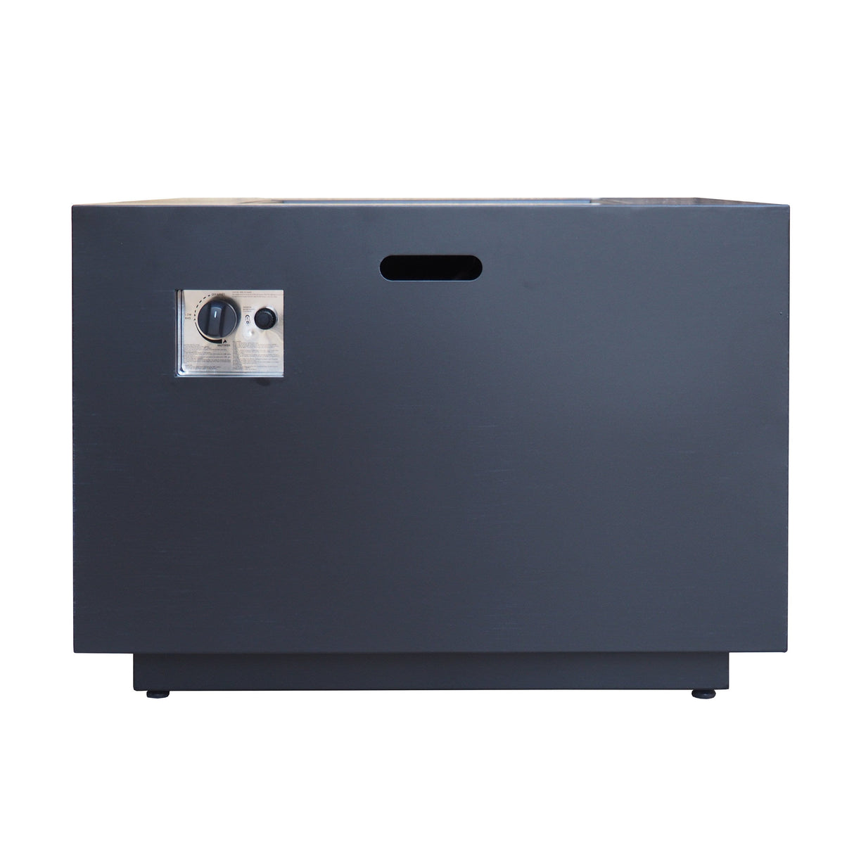 Outdoor Patio Propane Fire Pit 24" H x 31" W Square Iron Gas-burning Fire Pit