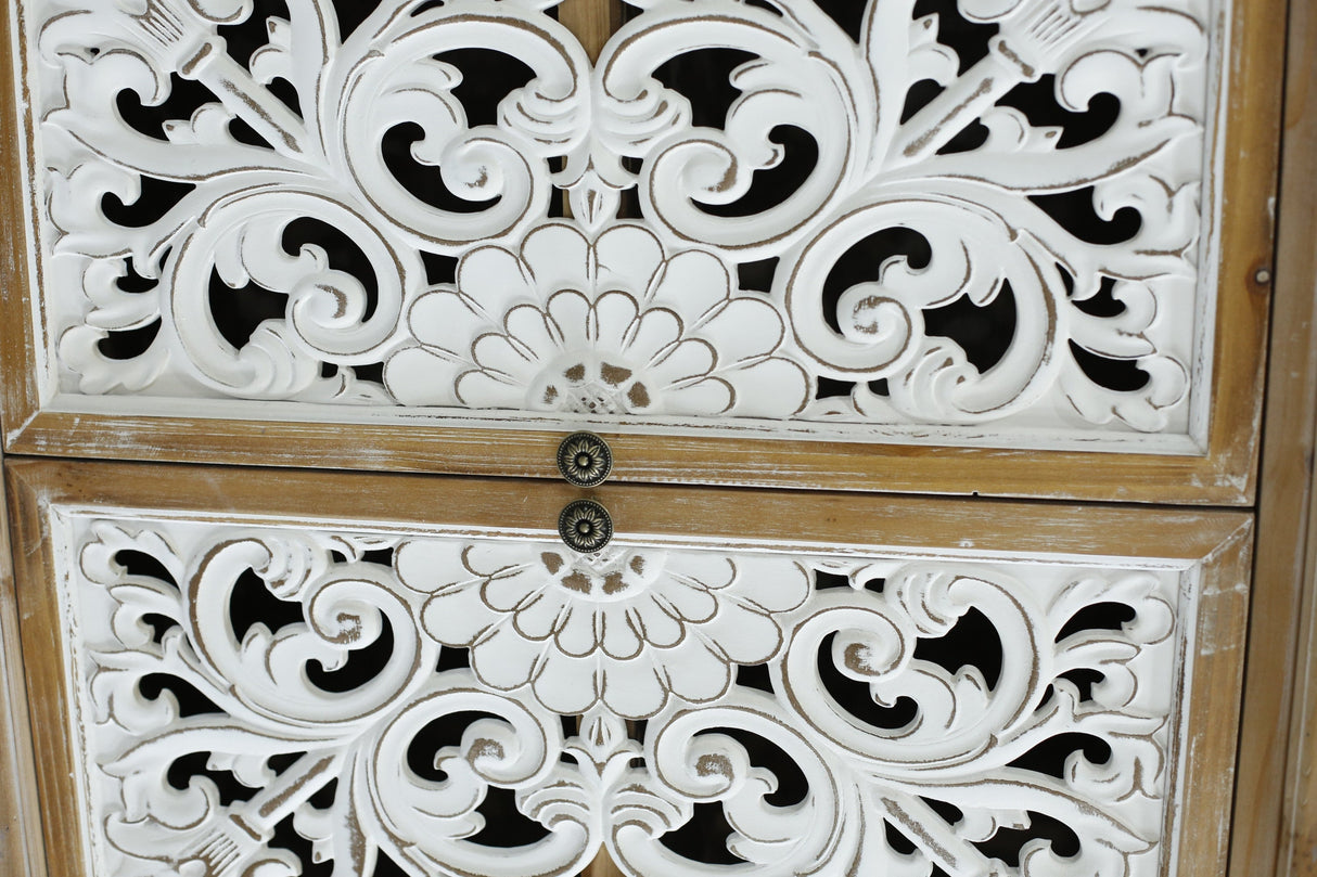 Accent Cabinet With 4 Doors Farmhouse Sideboard Buffet Cabinet