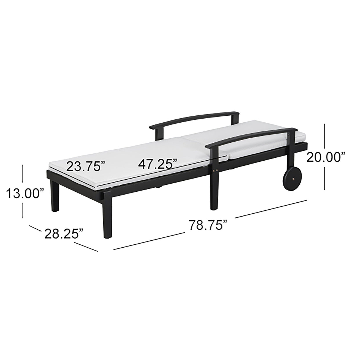 Jason - Chaise Lounge Adjustable Acacia Wood Outdoor Furniture