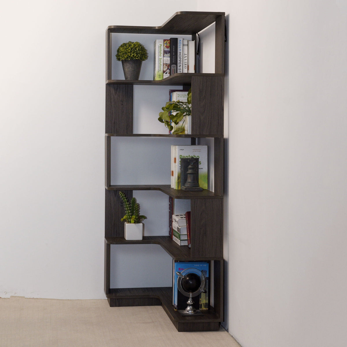 L-Shaped Design Corner Bookshelf