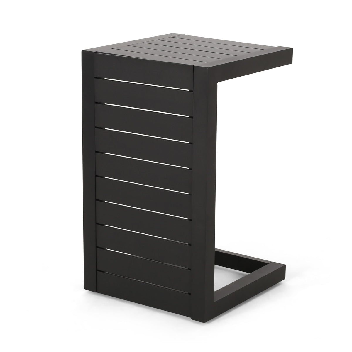 Aluminum Outdoor C-Shaped Side Table for Patio