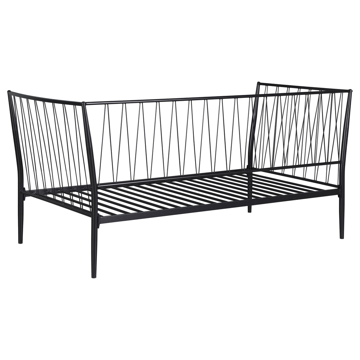 Vertigo - Twin Daybed With Slatted Support - Matte Black