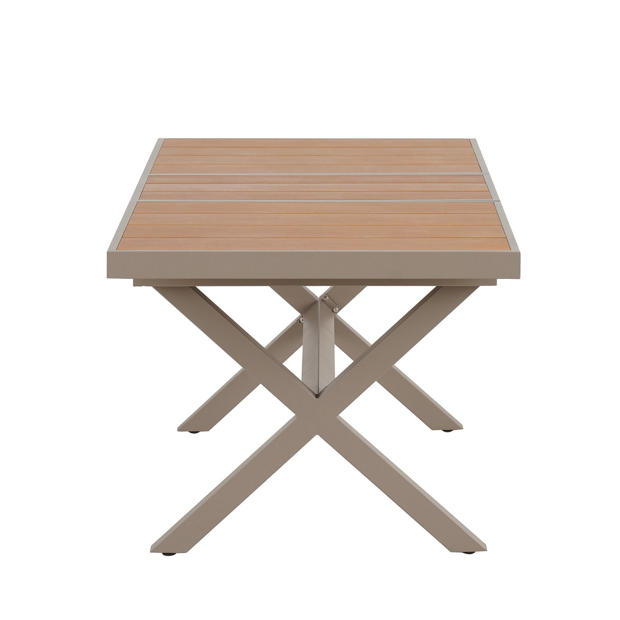 Outdoor Dining Set with Extendable Table and Six Chairs