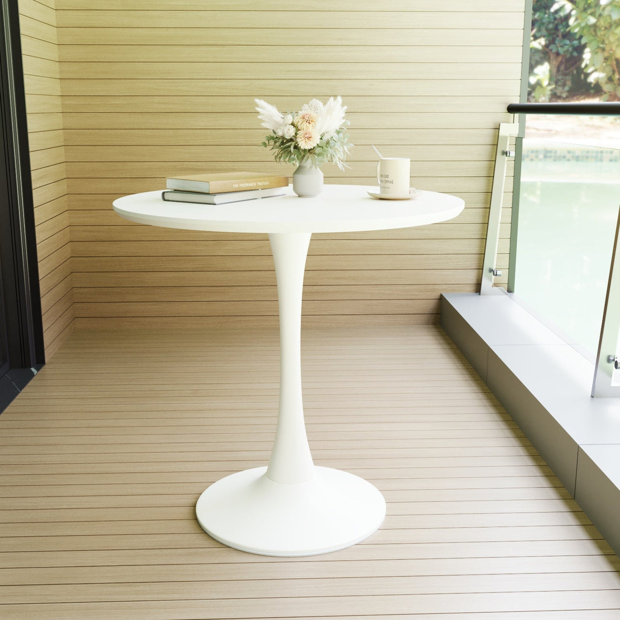 31.5" White Dining Table
