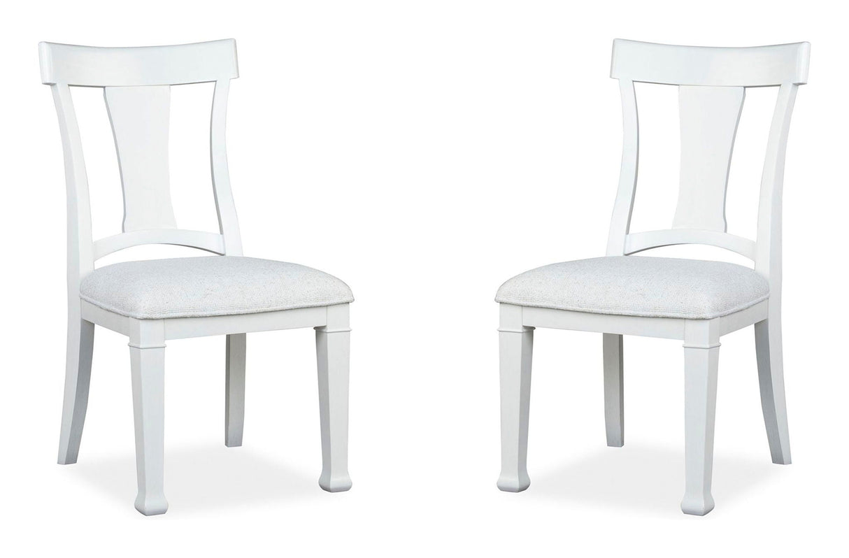 Kingston - Upholstered Side Chair (Set of 2) - Whisper White And Cerused Nutmeg