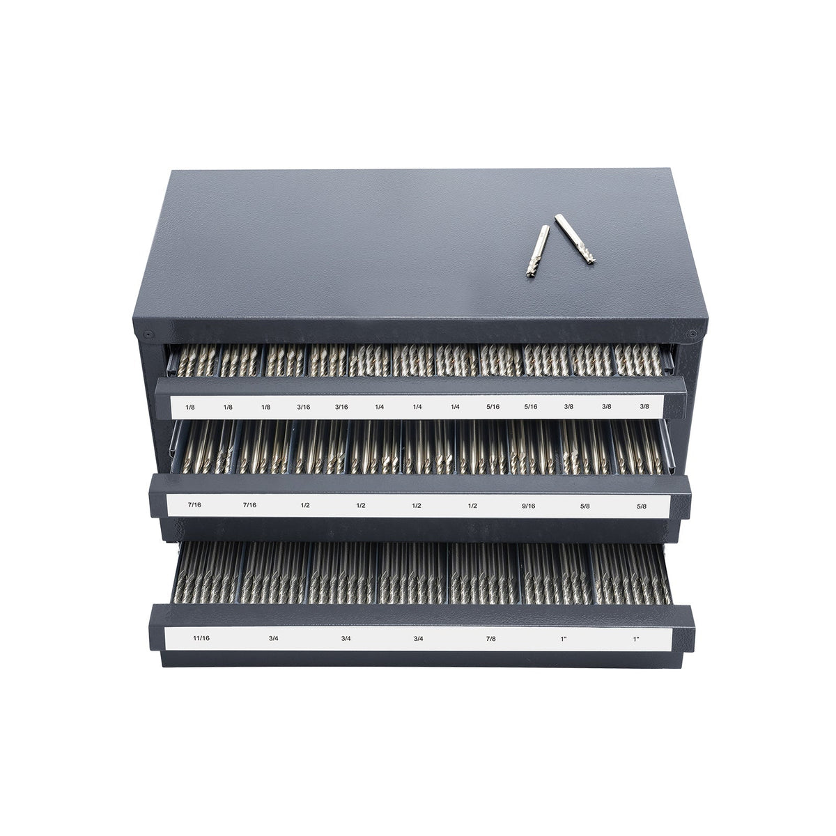 End Mill Dispenser Cabinet, Three-Drawer Organizer for End Mill Storage
