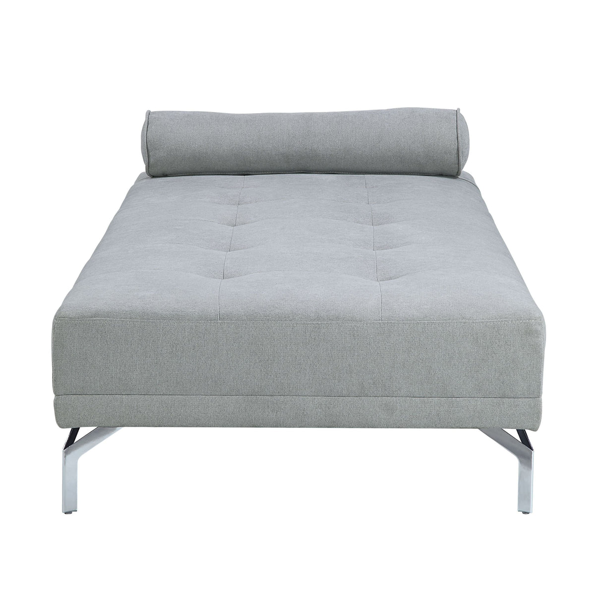 Quenti Gray Melange Velvet Sofa Bed with Pillow