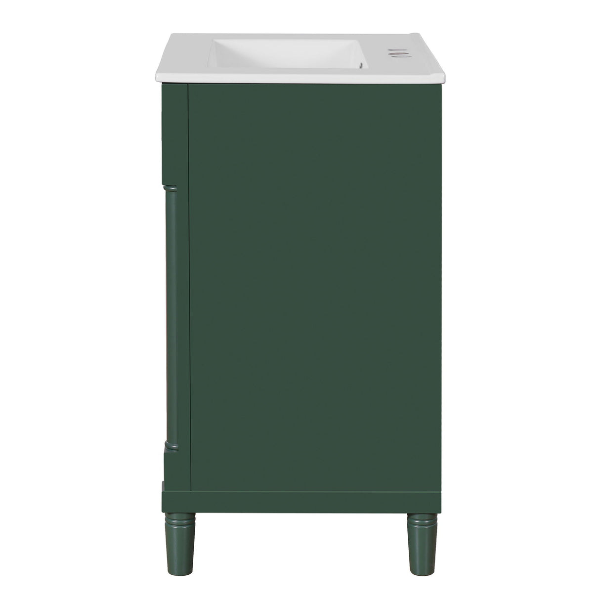 Bathroom Vanity With Integrated Sink, 2 Door Cabinet, Single Sink For Small To Medium Bathrooms