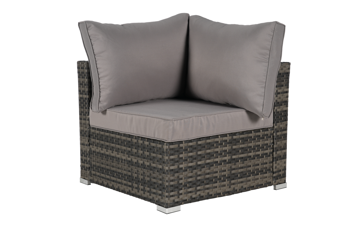8 Pieces Outdoor Patio Sectional Sofa Couch,Wicker Furniture Conversation Sets with Washable Cushions & Glass Coffee Table for Garden, Poolside, Backyard