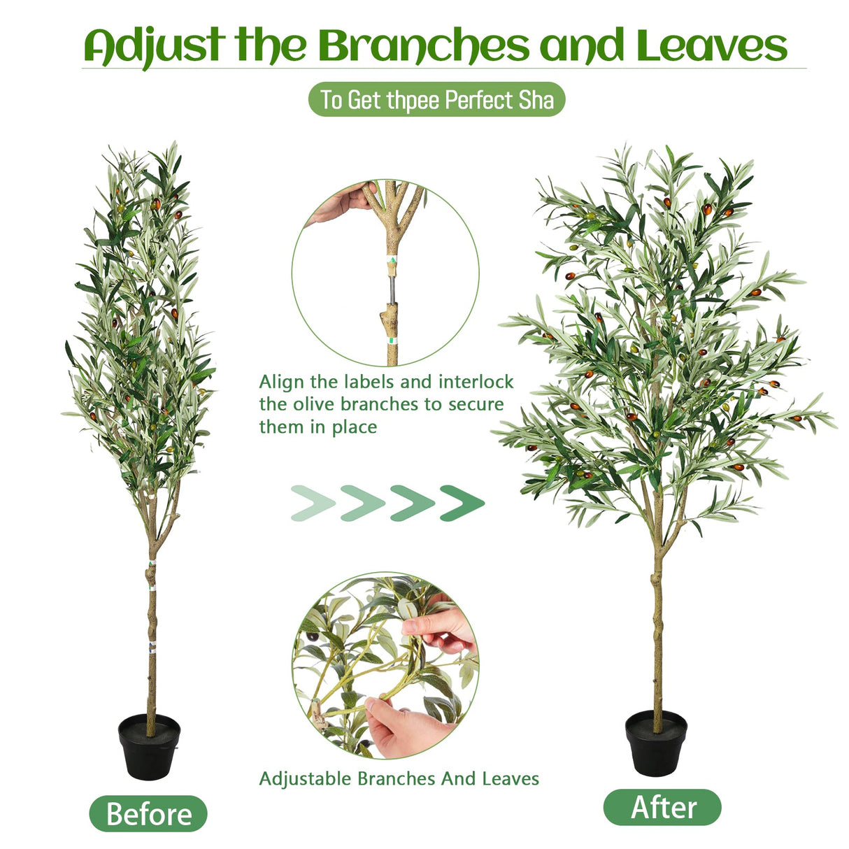 6FT Artificial Olive Tree Indoor Faux Plant