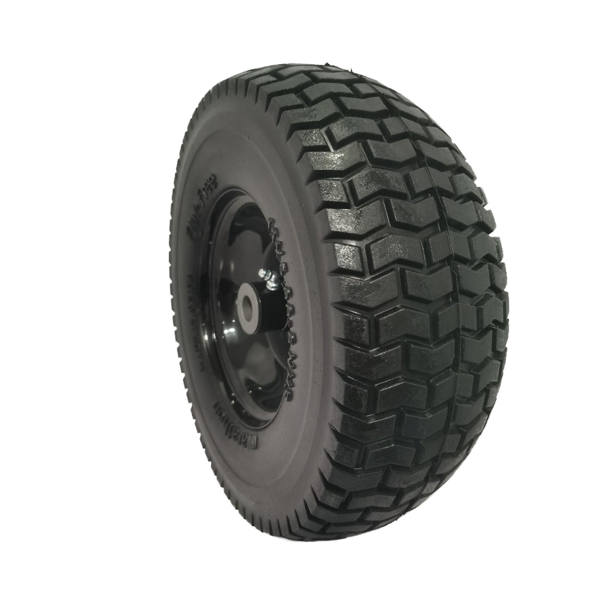 Flat Free Tire And Wheel Assemblies For Riding Lawn Mowers With 3" Hub - Black