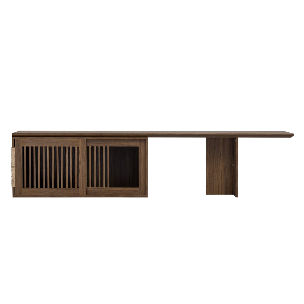 Mid-Century Modern 2-in-1 Extendable Walnut TV Stand