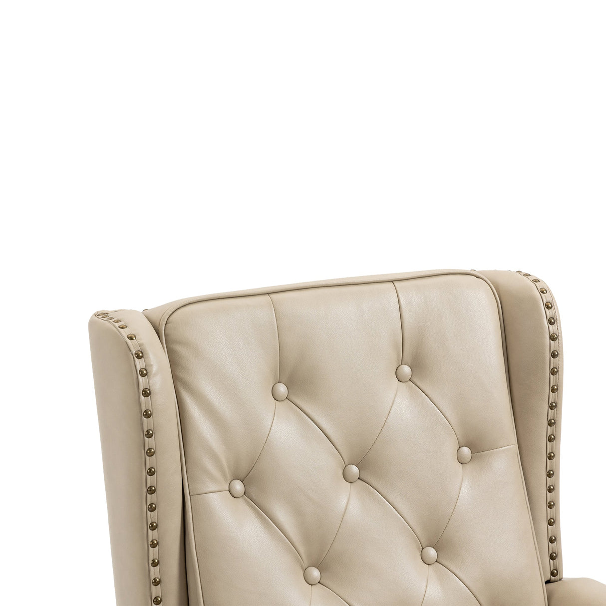 Modern Accent Lounge Chair with Sturdy Wood Legs in Camel PU Leather