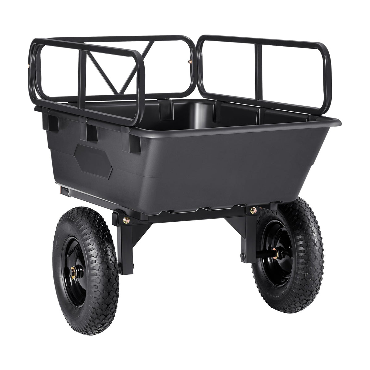 Dump Trailer 500 lbs 10 Cu. Ft Tow Behind Plastic Garden ATV Trailer Cart