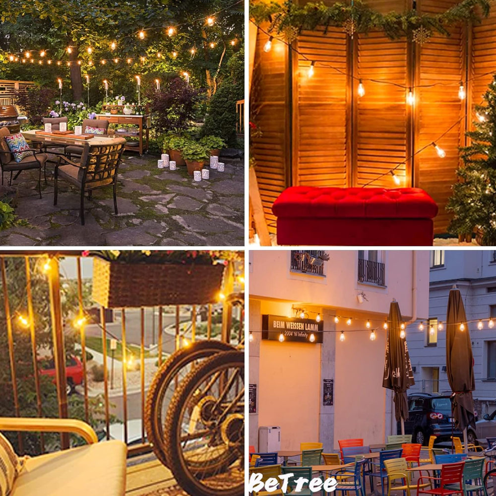 100FT Solar String Lights Outdoor – Waterproof LED Globe Lights for Patio & Garden