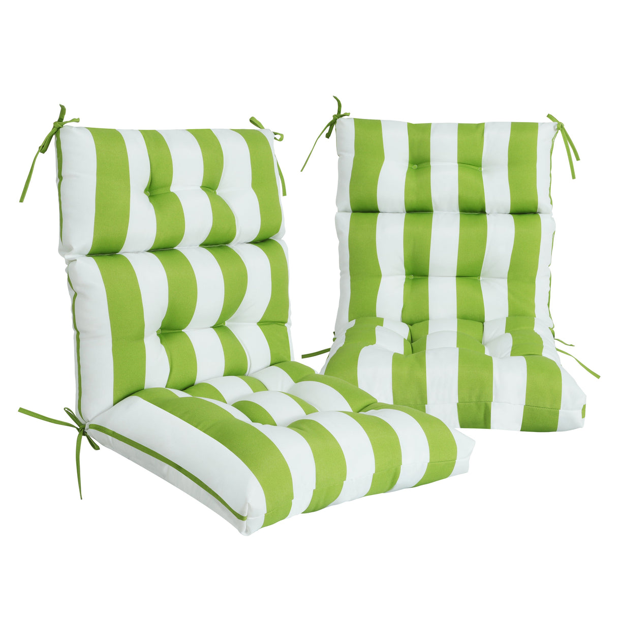 2-Piece High Back Chair Cushion Set, Tufted Patio or Rocking Chair Cushions