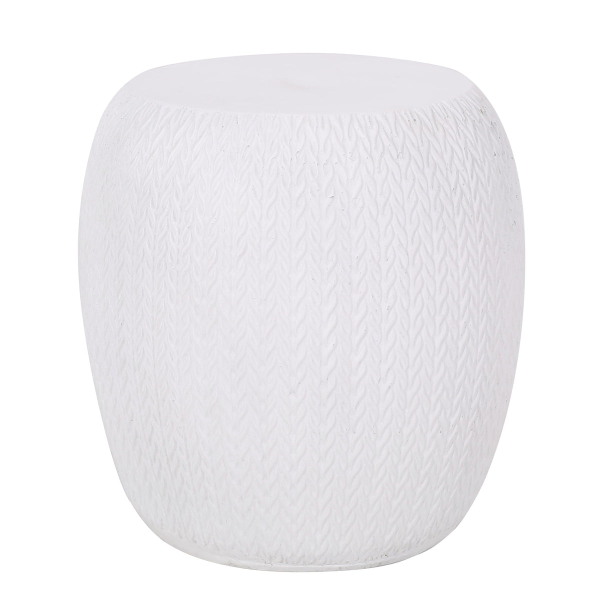 Outdoor Lightweight Concrete Side Table - Antique White