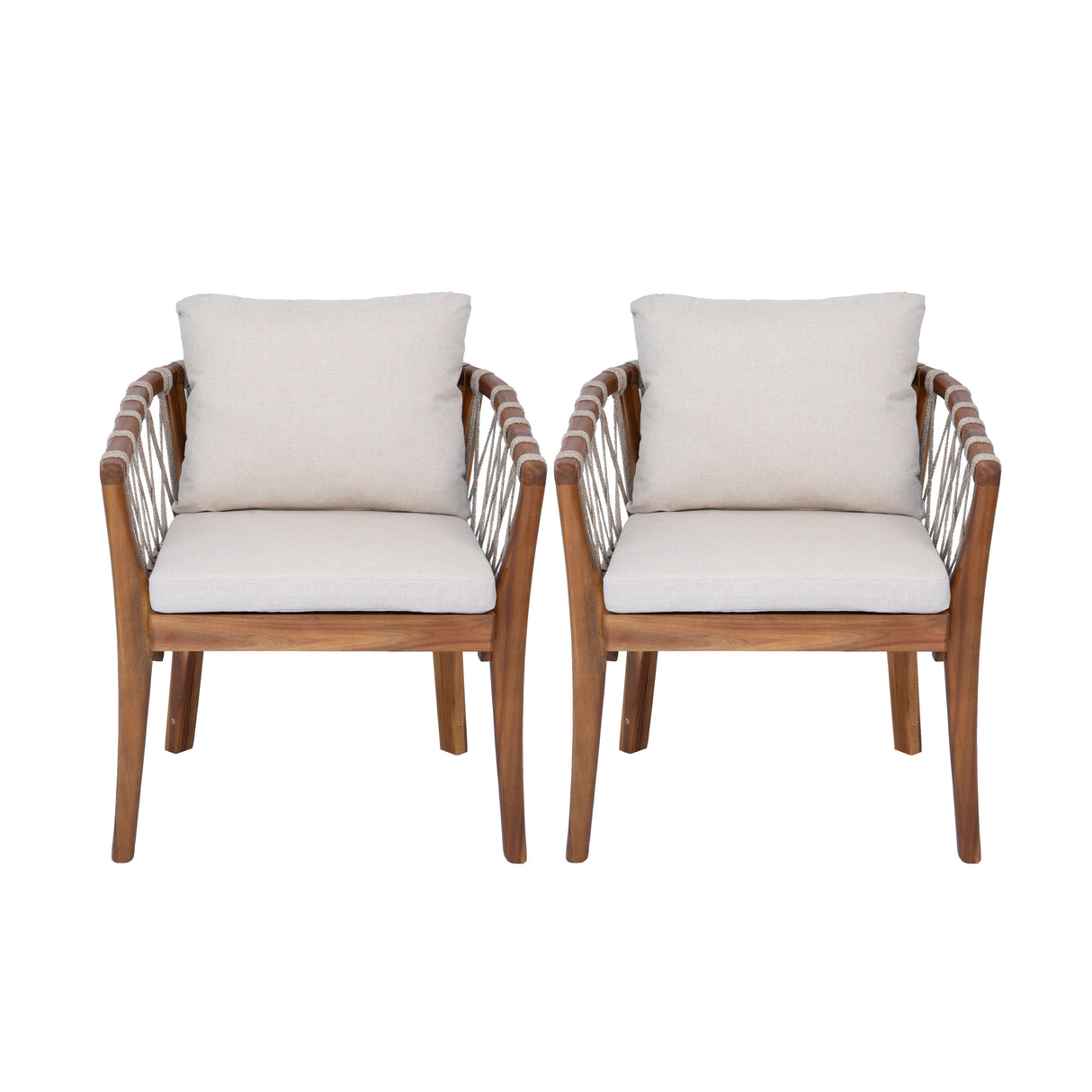 7 Pieces Acacia Wood Outdoor Dining Set
