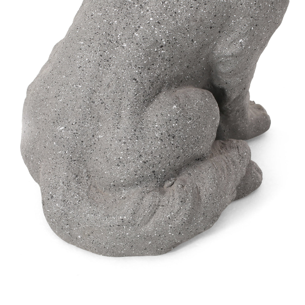 MGO Dog Statue, Outdoor Stone Gray, No Assembly Required