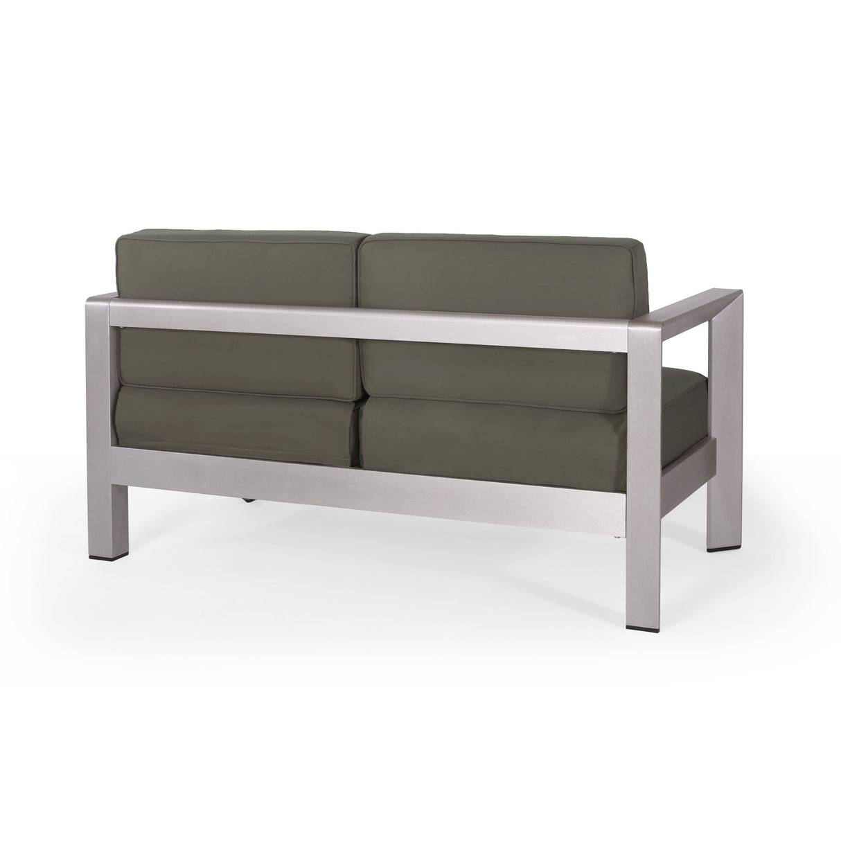 Outdoor Aluminum Loveseat – Low-Profile Patio Seating with Deep Cushions