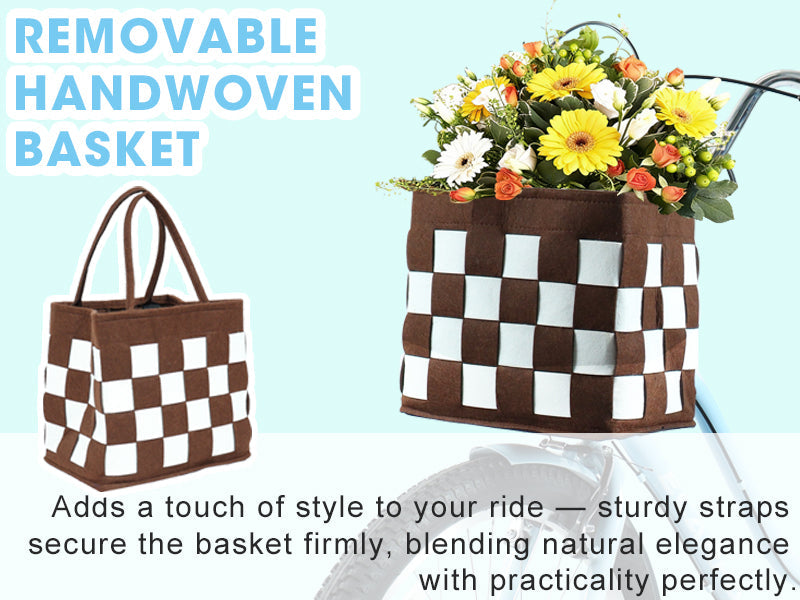 26 Inch 7-Speed City Commuter Bike With Lock & Detachable Basket