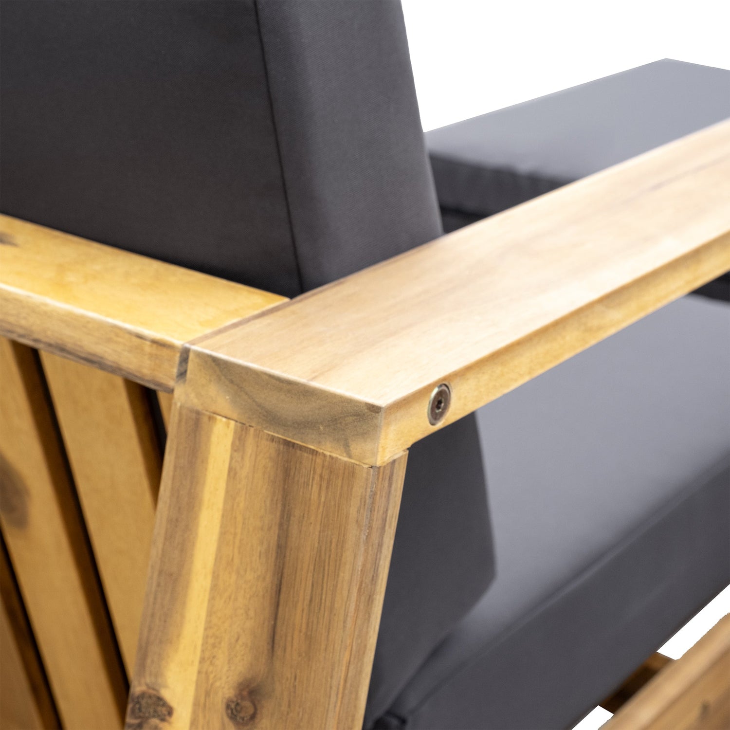 The Lunar Acacia Wood Outdoor Lounge Set with Side Table