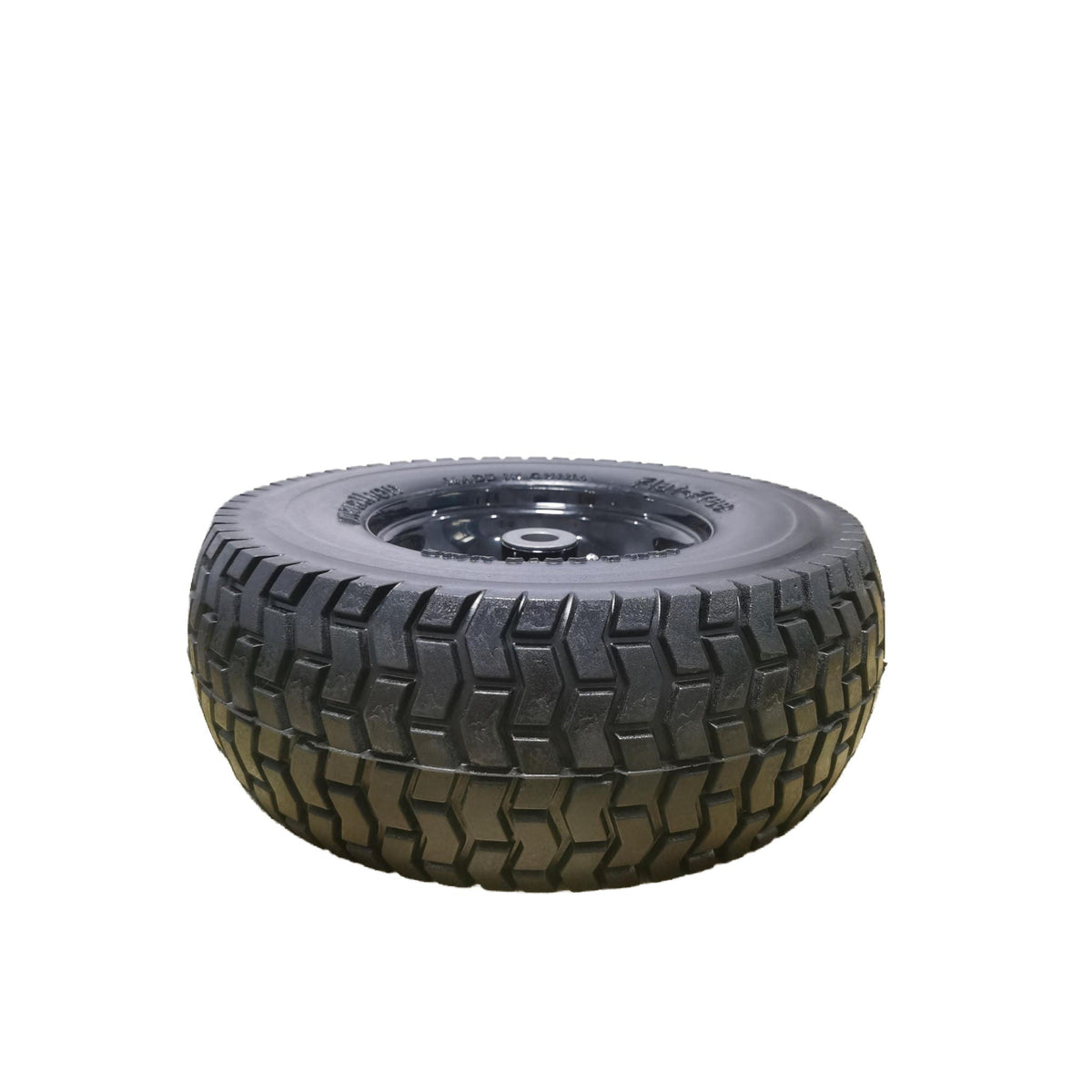 Flat Free Tire And Wheel Assemblies For Riding Lawn Mowers With 3" Hub - Black