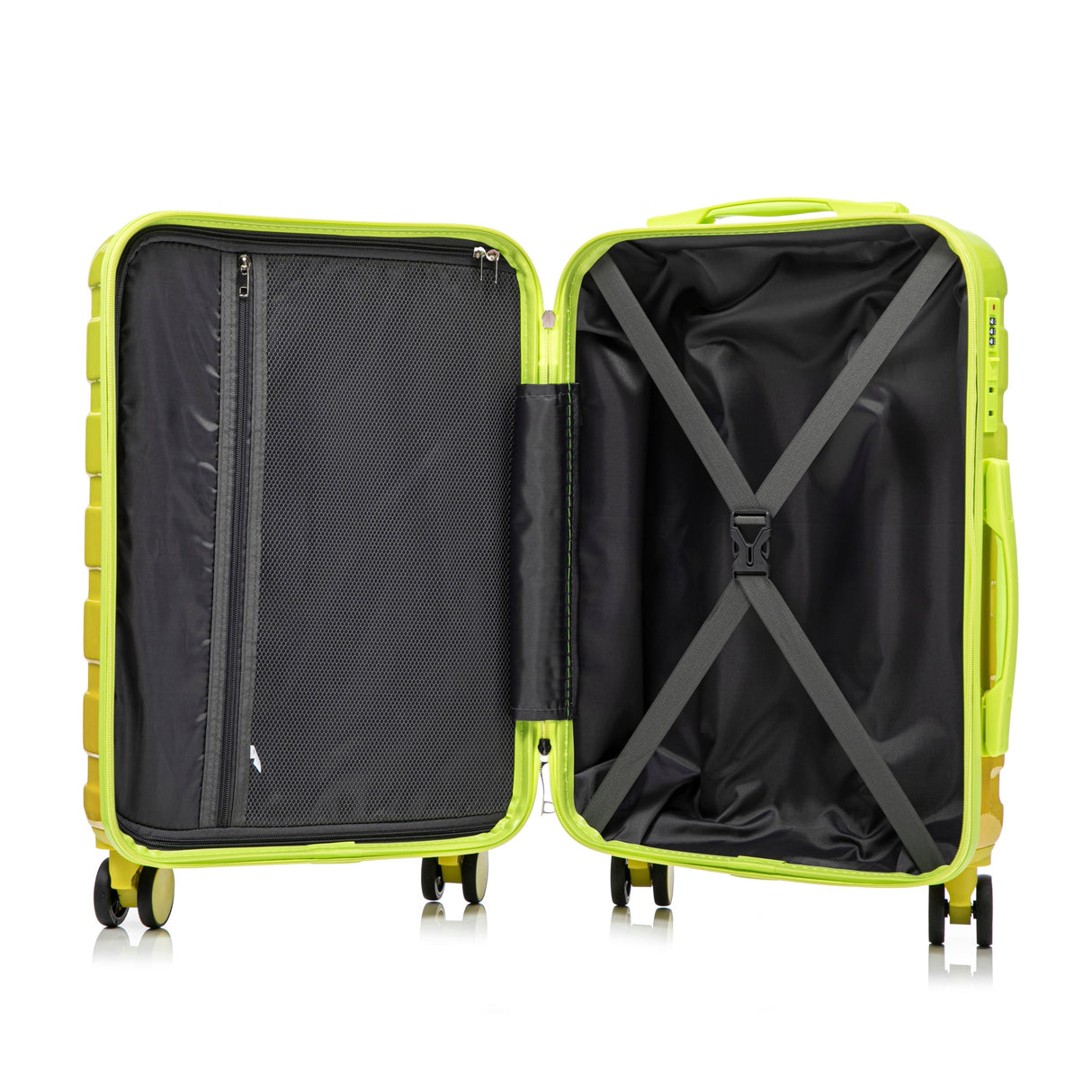 14'/20' 2-Piece PC Spinner Wheel Luggage Set with Gradient Color and Lock