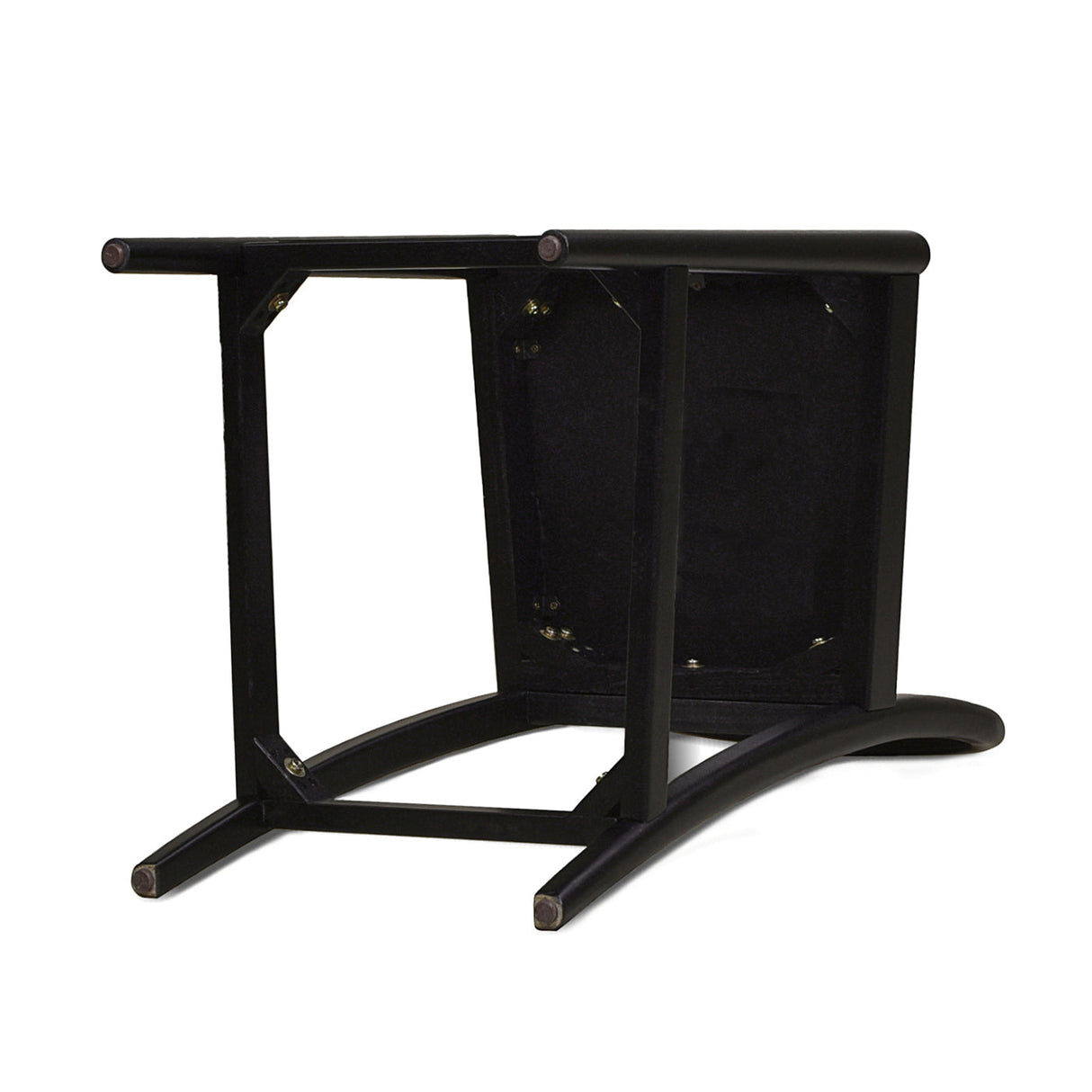 Arlin Upholstered Stool with Curved Back and Footrest - Set of 2