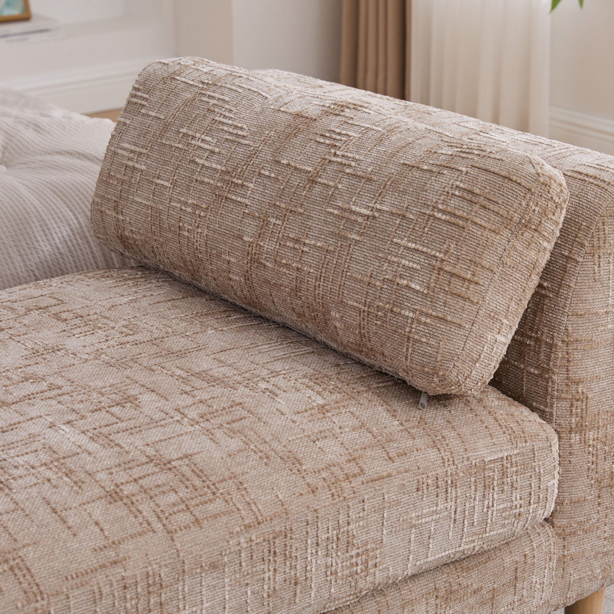 Modern Upholstered End Of Bed Bench With Armrests