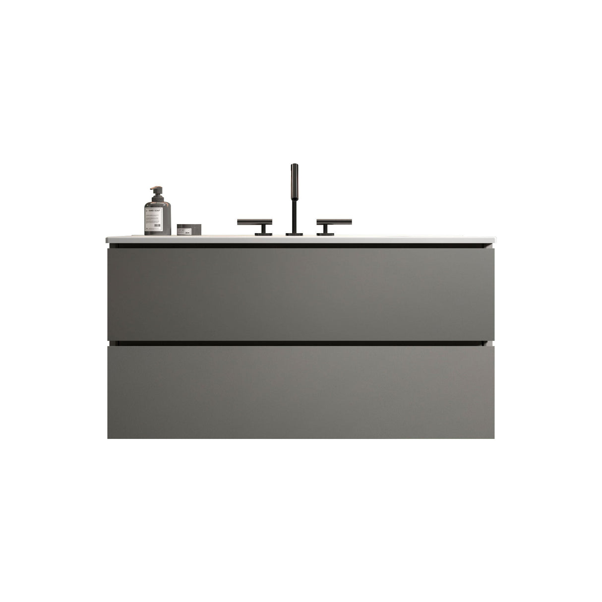 TIA 36" Wall Mount Space Gray Bathroom Vanity