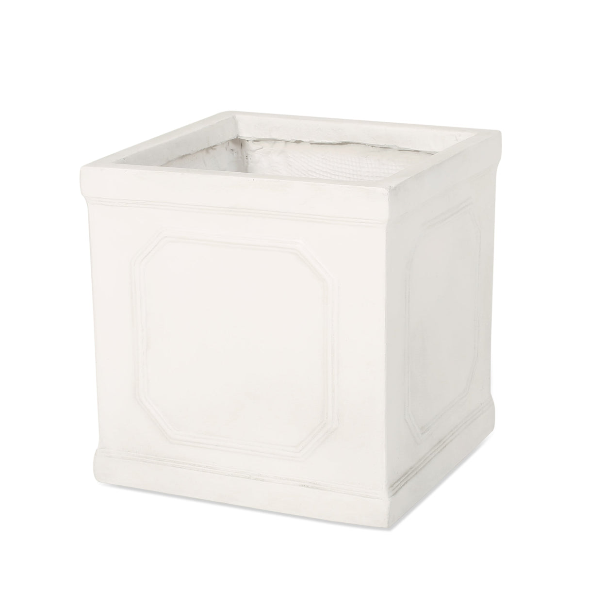 13.75 x 14.00 Antique White Magnesium Oxide Planter