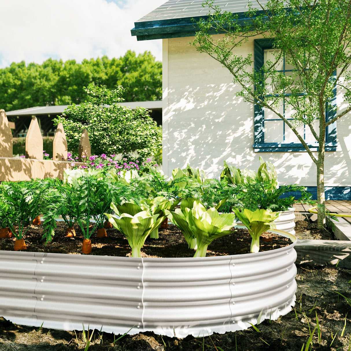 Heavy Duty Galvanized Raised Garden Bed Kit 8x4x1ft