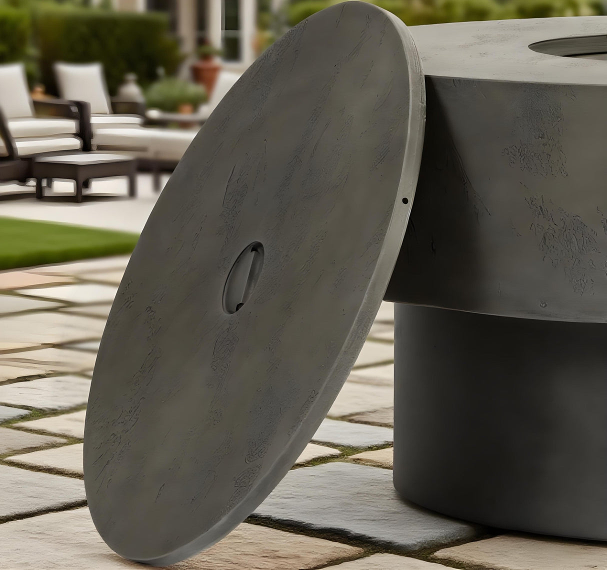 34-Inch Round Propane Fire Pit Table