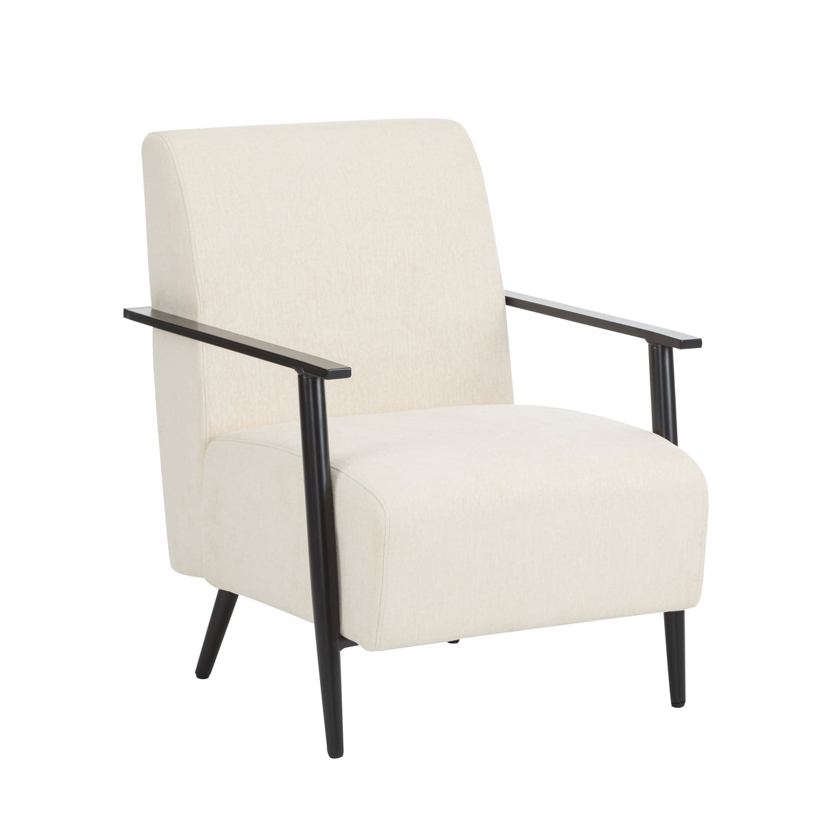 Modern Beige Lounge Chair Set with Polyester Upholstery and Metal Frame26.38' for Living RoomBedroomOffice