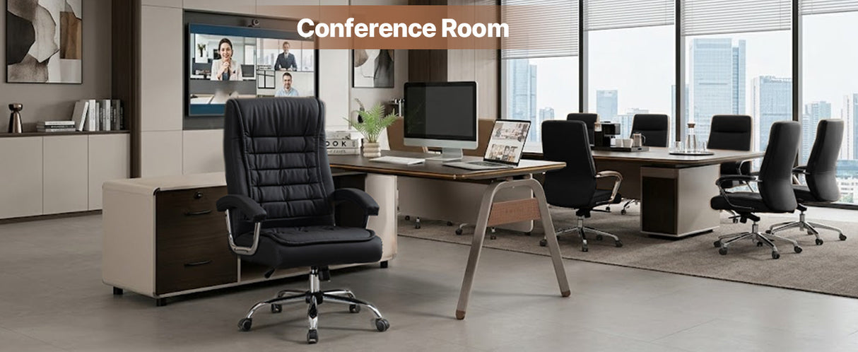 Executive Office Chair - High Back PU Leather Ergonomic Design