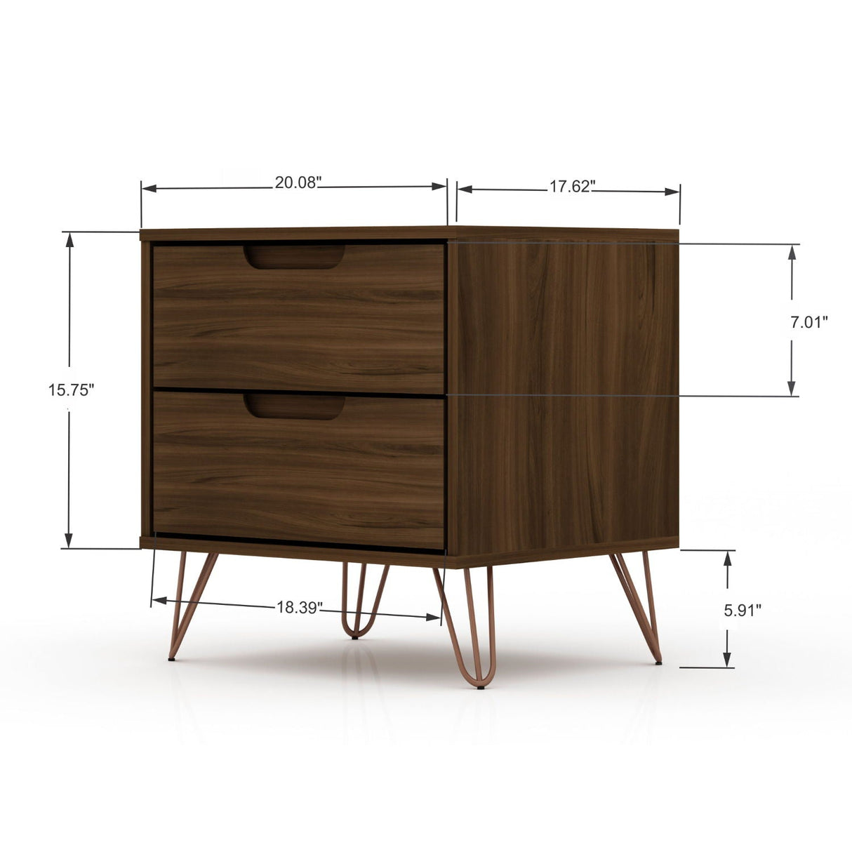Rockefeller - 2 Drawer Nightstand