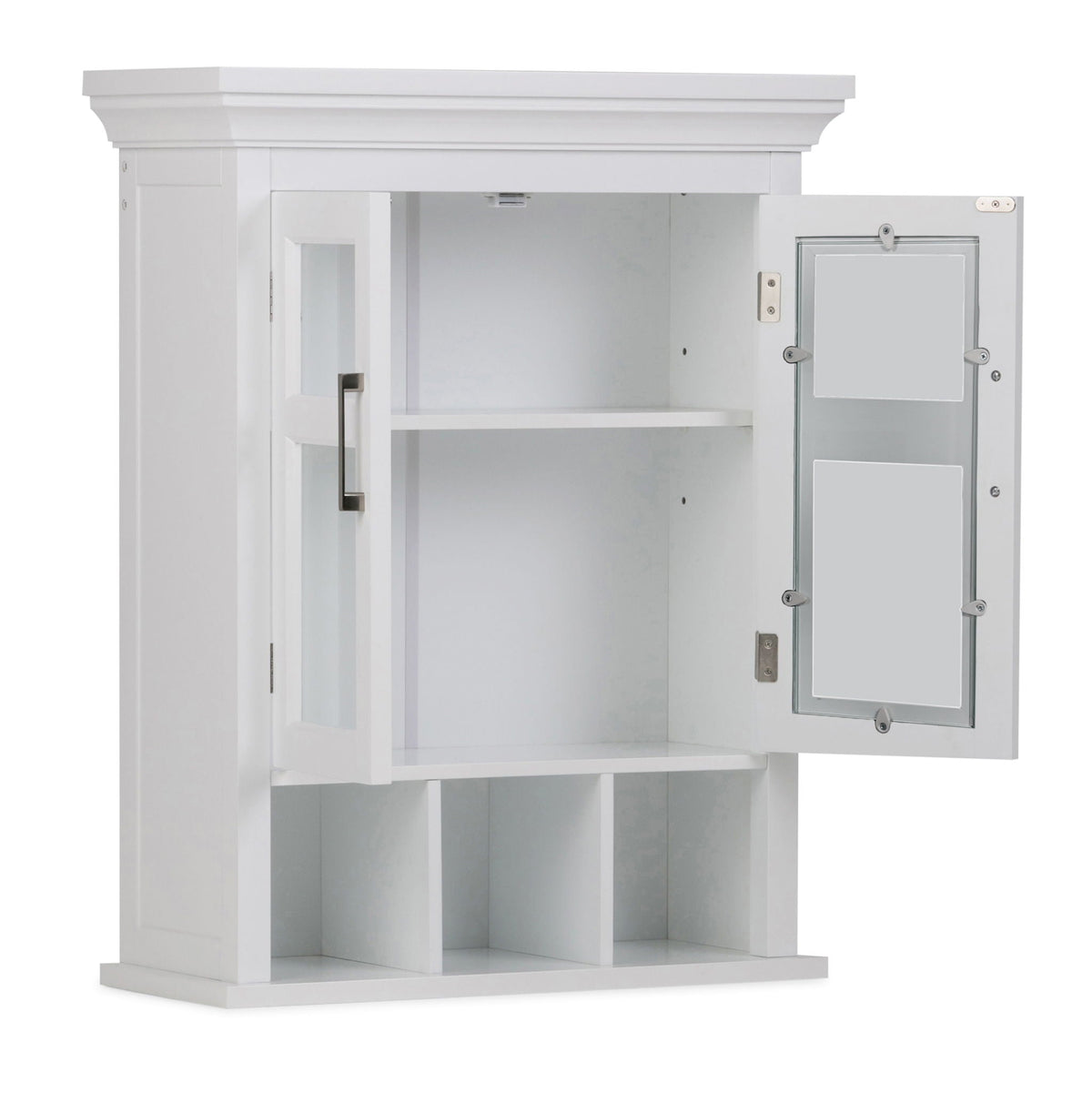 Avington - 2 Door Wall Cabinet With Cubbies - Pure White